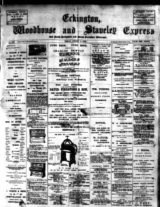 cover page of Eckington, Woodhouse and Staveley Express published on August 2, 1901