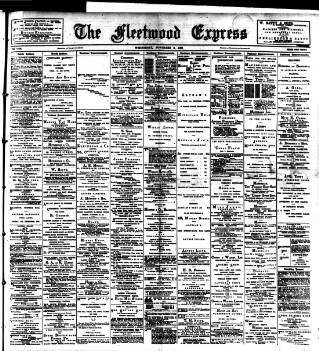 cover page of Fleetwood Express published on November 2, 1898