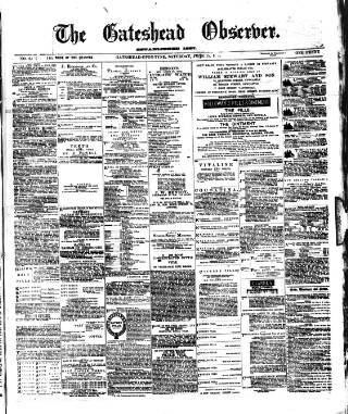 cover page of Gateshead Observer published on June 13, 1885