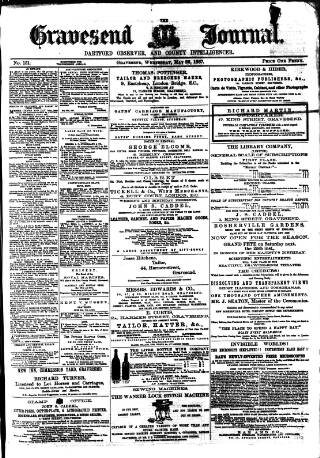 cover page of Gravesend Journal published on May 22, 1867