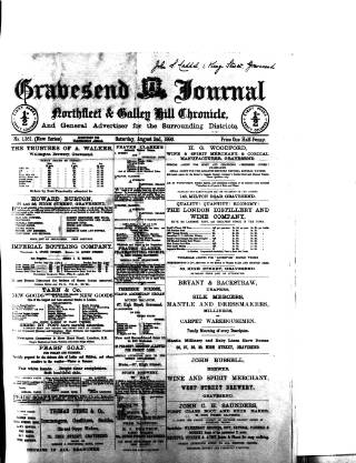 cover page of Gravesend Journal published on August 2, 1890