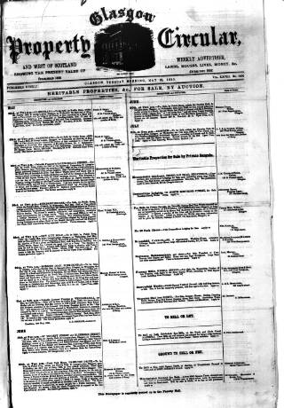 cover page of Glasgow Property Circular and West of Scotland Weekly Advertiser published on May 22, 1883