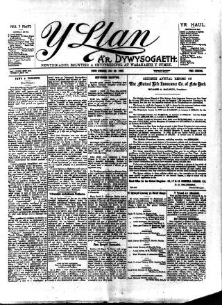 cover page of Y Llan published on May 22, 1903