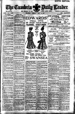 cover page of Cambria Daily Leader published on May 22, 1906
