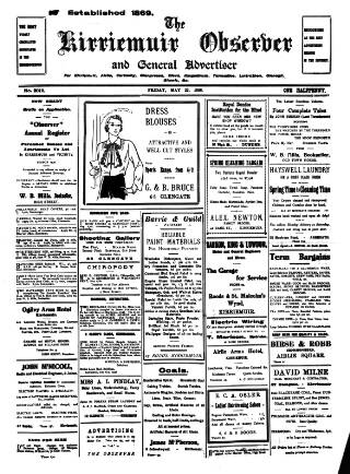 cover page of Kirriemuir Observer and General Advertiser published on May 22, 1936