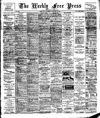 cover page of Weekly Free Press and Aberdeen Herald published on November 12, 1892