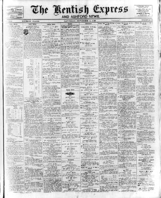 cover page of Kentish Express published on November 2, 1929