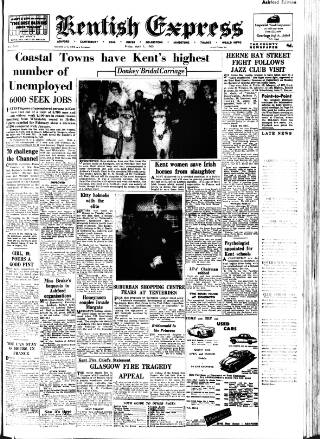 cover page of Kentish Express published on April 1, 1960