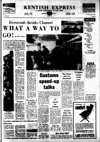 cover page of Kentish Express published on August 2, 1968