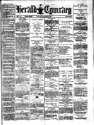cover page of Herald Cymraeg published on November 2, 1882