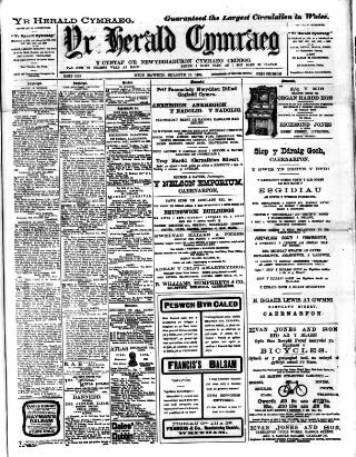 cover page of Herald Cymraeg published on December 13, 1904