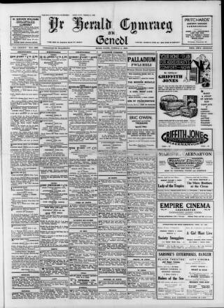 cover page of Herald Cymraeg published on April 1, 1940