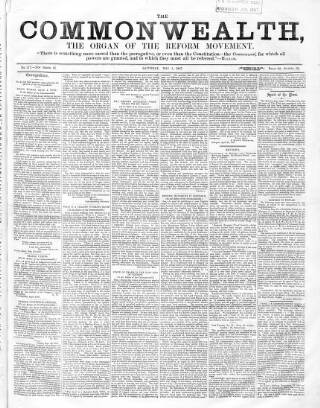 cover page of British Miner and General Newsman published on May 4, 1867