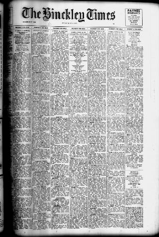 cover page of Hinckley Times published on June 13, 1975