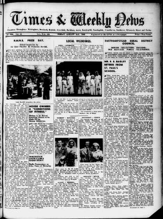 cover page of Wokingham Times published on August 2, 1946
