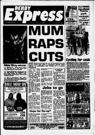 cover page of Derby Express published on August 2, 1990