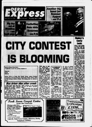 cover page of Derby Express published on April 1, 1993