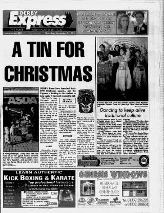 cover page of Derby Express published on November 2, 1995