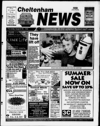 cover page of Cheltenham News published on August 5, 1999