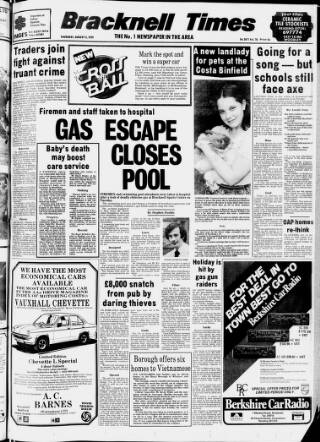 cover page of Bracknell Times published on August 2, 1979
