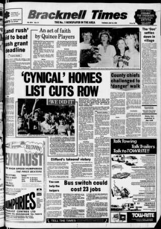 cover page of Bracknell Times published on May 22, 1980