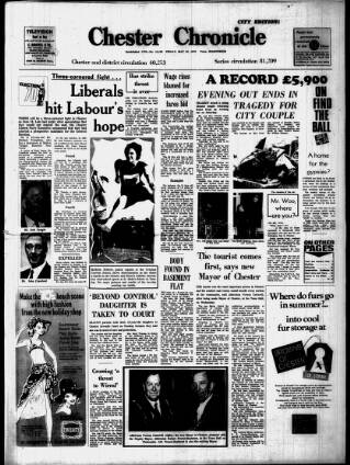 cover page of Chester Chronicle published on May 22, 1970