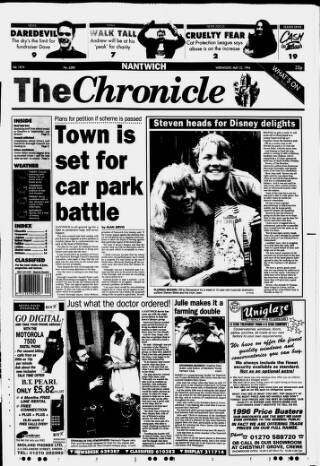 cover page of Nantwich Chronicle published on May 22, 1996