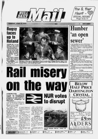 cover page of Hull Daily Mail published on June 13, 1989