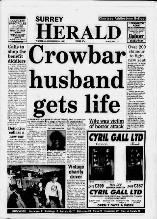 cover page of Surrey Herald published on November 2, 1995