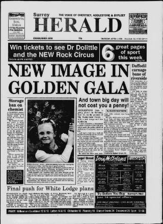 cover page of Surrey Herald published on April 1, 1999