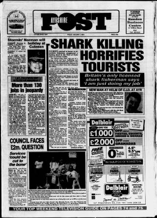 cover page of Ayrshire Post published on August 2, 1991