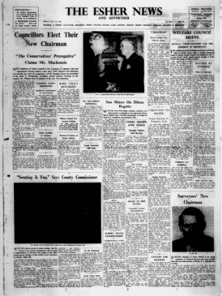 cover page of Esher News and Mail published on May 22, 1964