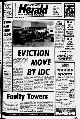 cover page of Irvine Herald published on May 22, 1981