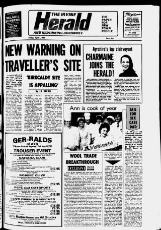 cover page of Irvine Herald published on April 1, 1983