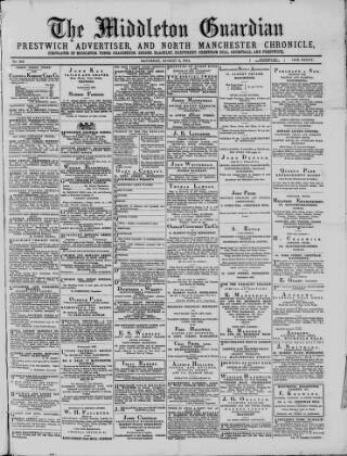 cover page of Middleton Guardian published on August 2, 1884