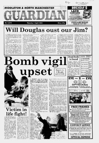 cover page of Middleton Guardian published on April 1, 1993