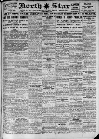 cover page of North Star (Darlington) published on April 1, 1919