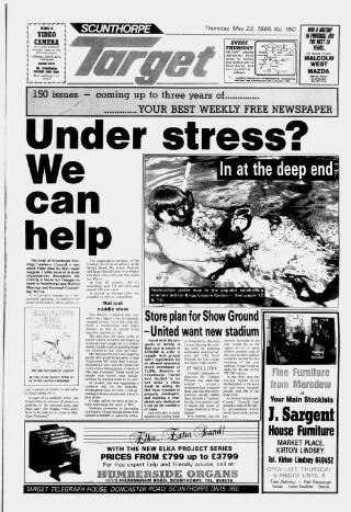 cover page of Scunthorpe Target published on May 22, 1986