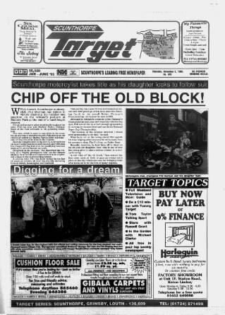 cover page of Scunthorpe Target published on November 2, 1995