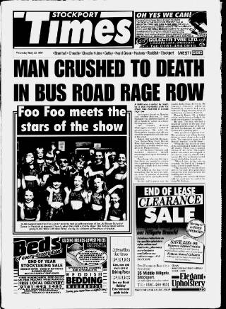 cover page of Stockport Times published on May 22, 1997