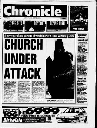 cover page of Winsford Chronicle published on May 22, 1996