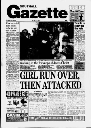 cover page of Southall Gazette published on April 1, 1994