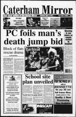 cover page of Caterham Mirror published on June 13, 1996