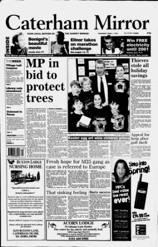 cover page of Caterham Mirror published on April 1, 1999
