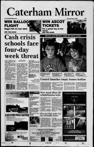 cover page of Caterham Mirror published on May 22, 2003