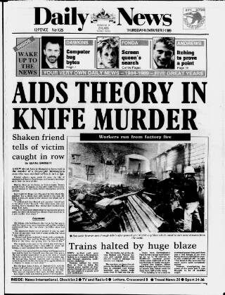 cover page of Birmingham News published on November 2, 1989