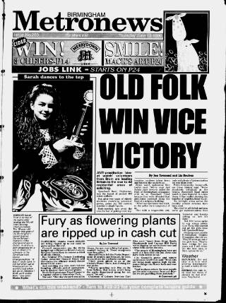 cover page of Birmingham News published on June 13, 1996