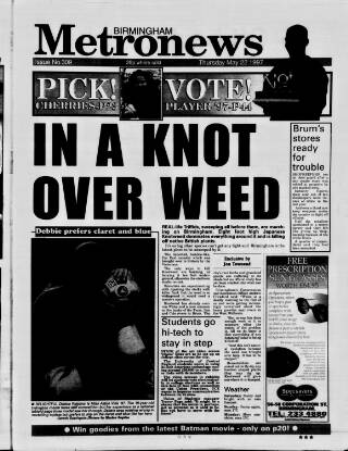 cover page of Birmingham News published on May 22, 1997
