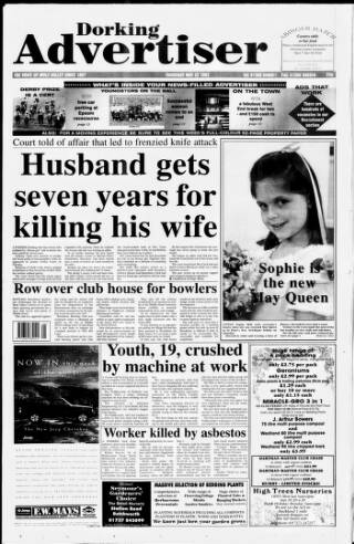 cover page of Dorking and Leatherhead Advertiser published on May 22, 1997