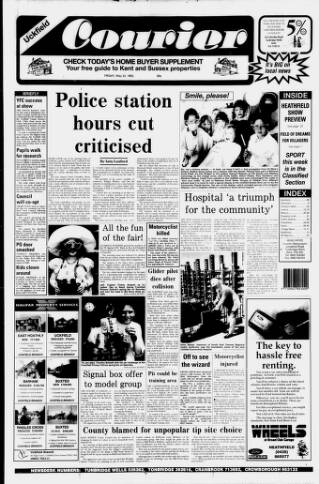 cover page of Uckfield Courier published on May 22, 1992